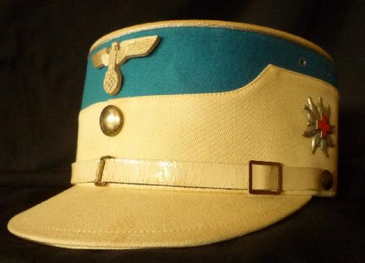 RARE WHITE SA OFFICER KEPI.