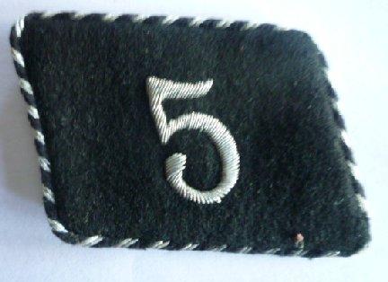 ALLGEMEINE SS COLLAR PATCH NUMBER 5.