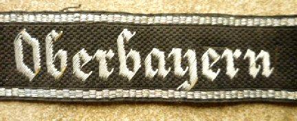 SS TV OFFICERS OBERBAYERN CUFFTITLE.