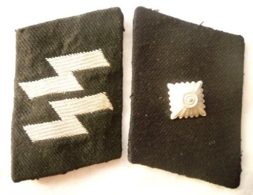 UNTERSCHARFUHRER FLATWIRE WOVEN TABS.