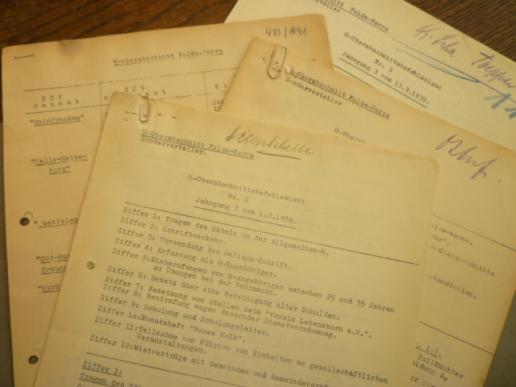 4 RARE COPIES OF THE SS BEFEHLBLATT