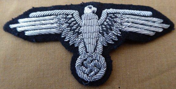 SS OFFICER HAND EMBROIDERED SLEEVE EAGLE.