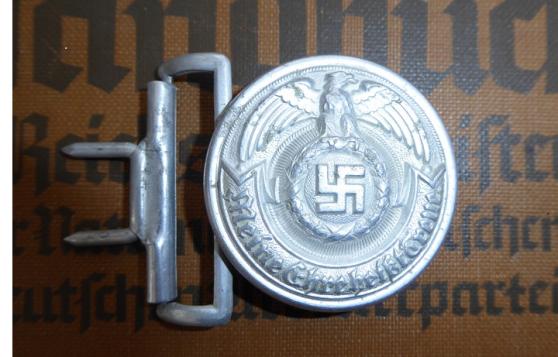 SS OFFICERS ALUINIUM BUCKLE.