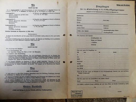 RECUITMENT FORMS FOR THE SSVT, LSSAH OR TV.