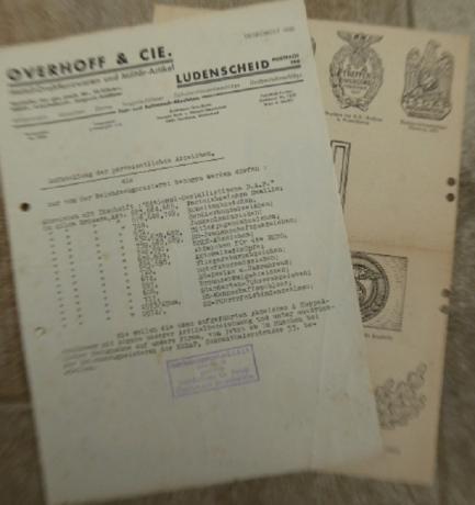 OVERHOFF PRICE LIST. 1934.