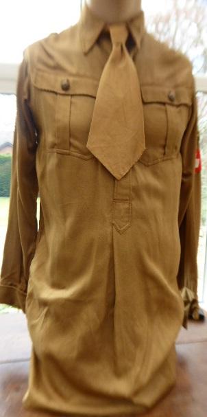 HJ BROWN SHIRT, EX BAKER COLLECTION.