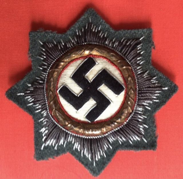 WEHRMACHT/WAFFEN SS CLOTH DEUTECHES KREUZ.