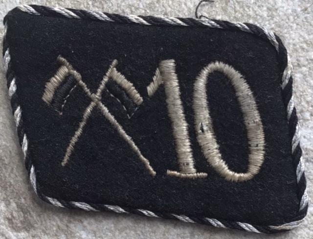 10 SS CAVALRY REGIMENT COLLAR TAB.