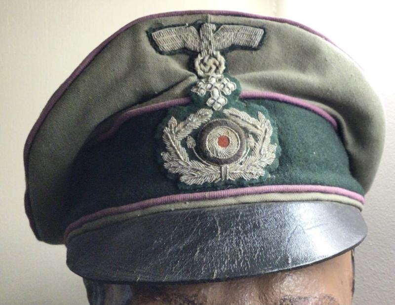 RARE WEHRMACHT CHAPLAINS CRUSHER CAP.