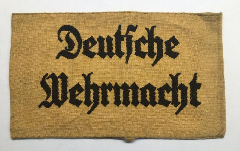 MACHINE EMBROIDERED WEHRMACHT BRASSARD.