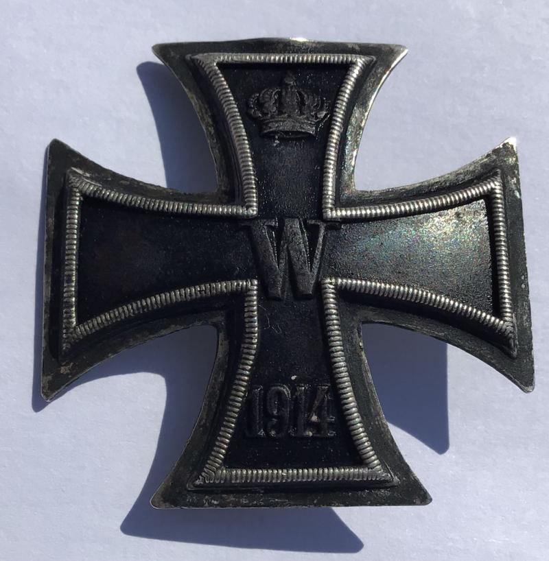 HIGH QUALITY VAULTED EK1 WW1, SILVER STAMPED.