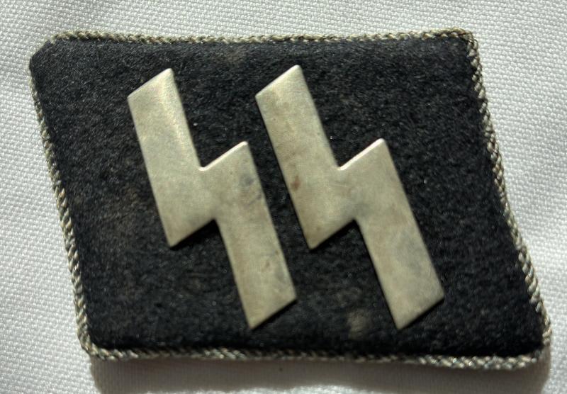 RARE LATVIAN SS OFFICER COLLAR PATCH.